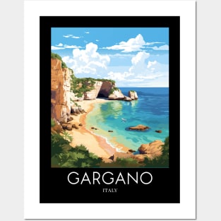 A Pop Art Travel Print of Gargano - Italy Posters and Art